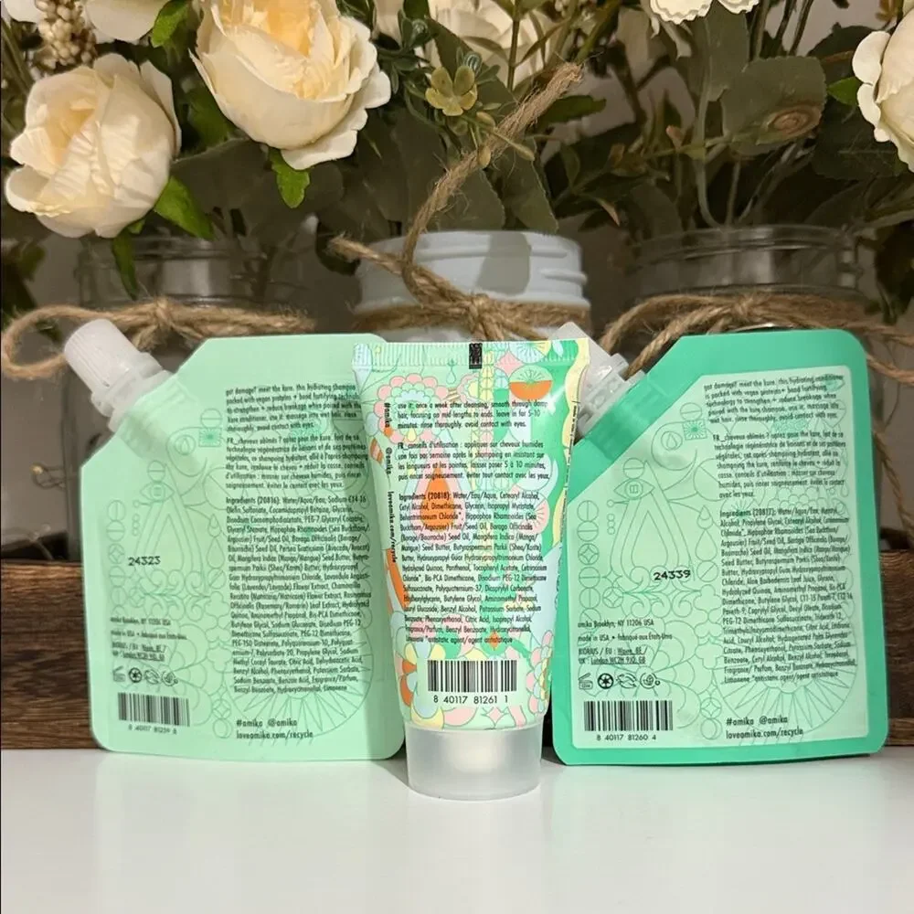 amika mint green The Kure Strength Repair Trio